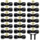 Petutu 20 Pack Brass Mister Nozzles with 20 Pack Misting Nozzle Tees with 2 Pack End Plugs for Outdoor Cooling System Patio Misting System