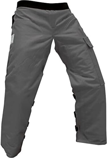 FORESTER Forester Chainsaw Safety Chaps with Pocket Apron Style Grey Long 40
