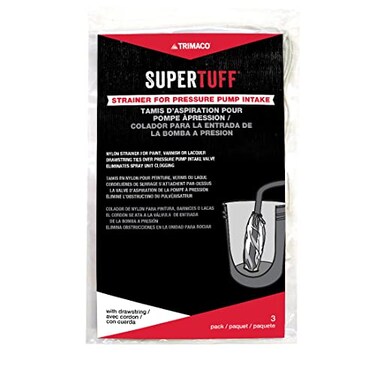 Trimaco SuperTuff Pump Strainer Bag with Draw String 600 microns 3 pack White