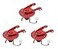 Fluidmaster 502CN3 PerforMAX Universal WaterSaving Long Life Toilet Flapper for 2Inch Flush Valves Adjustable Solid Frame Design Easy Install 3 Pack Red 3 Pack