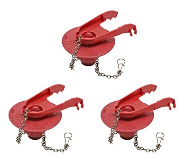Fluidmaster 502CN3 PerforMAX Universal WaterSaving Long Life Toilet Flapper for 2Inch Flush Valves Adjustable Solid Frame Design Easy Install 3 Pack Red 3 Pack