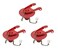 Fluidmaster 502CN3 PerforMAX Universal WaterSaving Long Life Toilet Flapper for 2Inch Flush Valves Adjustable Solid Frame Design Easy Install 3 Pack Red 3 Pack