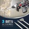 ZELCAN Chisel Set with SDS Max Shanks 3pc SDS Max Chisel Drill Bit Set with Flat Point Scaling Chisels 12 Rotary Hammer Drill Bit Home Improvement Tools for Concrete Stone Tile Floor Removal