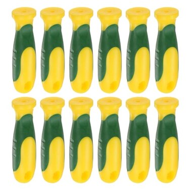 HARFINGTON 12pcs Rubber File Handle 327 Inch Round Hole Ergonomic Handles for Chainsaw File
