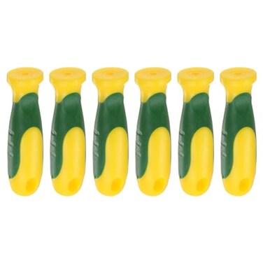 HARFINGTON 6pcs Rubber File Handle 327 Inch Round Hole Ergonomic Handles for Chainsaw File