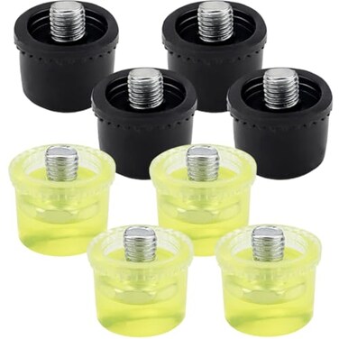 ZJIVQO 8 Pcs Rubber Hammer Replacement Rubber Striking Head Mallet Head Tips Set for Rubber Hammer 40mm