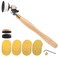 Peachtree Woodworking Bowl Sander For Woodturning 44Piece Set with 2 inch Sanding Discs Hook And Loop 80120150220 grits 14 In Mandrel Soft Medium Interface Pads DualBearing Head Hardwood Handle