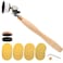 Peachtree Woodworking Bowl Sander For Woodturning 44Piece Set with 2 inch Sanding Discs Hook And Loop 80120150220 grits 14 In Mandrel Soft Medium Interface Pads DualBearing Head Hardwood Handle