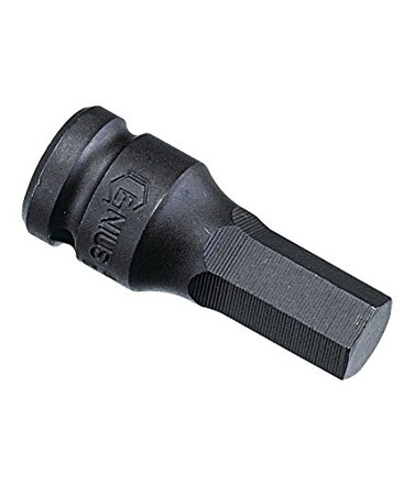 GENIUS TOOLS Genius Tools 38 Drive 14mm Hex Impact Bit 236 Length CrMo Steel Socket 346014
