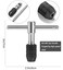 Saipe Adjustable THandle Tap Wrenches Set Ratchet Tap Holder Wrench with 5pcs M3M8 Metric Screw Thread Tap Set and Twist Drill Bits Set