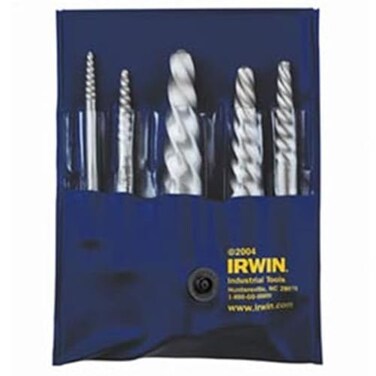 IRWIN Screw Extractor Spiral Flute 6Piece 53545