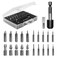 Nuovoware Damaged Screw Extractor Set 22 PCS Easy Out Stripped Screw Extractor Kit Allpurpose HSS Broken Screw Remover Set with Magnetic Extension Bit Holder Socket Adapter