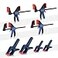 WORKPRO 8Piece Clamp Set for Woodworking 4pack 412 Mini Bar Clamps and 4 Spring Clamps LightDuty QuickChange ClampSpreader with 50 lbs Load Limit