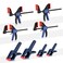WORKPRO 8Piece Clamp Set for Woodworking 4pack 412 Mini Bar Clamps and 4 Spring Clamps LightDuty QuickChange ClampSpreader with 50 lbs Load Limit