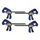 IRWIN QuickGrip 1964758 OneHanded Mini Bar Clamp 4 Pack 6 Blue
