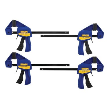 IRWIN QuickGrip 1964758 OneHanded Mini Bar Clamp 4 Pack 6 Blue