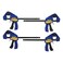 IRWIN QuickGrip 1964758 OneHanded Mini Bar Clamp 4 Pack 6 Blue