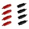 GDQLCNXB 20A Insulated Alligator Clips Electric Circuit Test Testing Crocodile Clamps 4 Red4 Black8 Pack