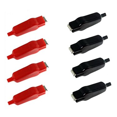 GDQLCNXB 20A Insulated Alligator Clips Electric Circuit Test Testing Crocodile Clamps 4 Red4 Black8 Pack