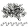Hordion 50Pcs 516 Two Hole Strap U Bracket M8 Rigid Pipe Strap Stainless Steel Conduit Clamp for Fixing Pipe