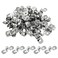 Hordion 50Pcs 516 Two Hole Strap U Bracket M8 Rigid Pipe Strap Stainless Steel Conduit Clamp for Fixing Pipe