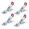 POWERTEC 4PK Toggle Clamp 220 lbs Holding Capacity 4001 Adjustable Pull Action Latch for Smoker Tool Box Woodworking Jigs and Fixtures Cabinet Tool box Door 20311