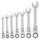 CRAFTSMAN 7Piece SAE Flex Reversible 72tooth Ratchet Set Chrome Finish CMMT87010