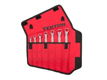 TEKTON 45Degree Offset Box End Wrench Set with Roll 7Piece 619 mm WBE24507