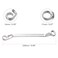 HARFINGTON Offset Extra Long Box End Wrench 14 x 17 mm Metric 12 Point 75 Degree Offset Double End Box Ratcheting Wrench Carbon Steel Polished Long Spanner Tools
