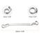 HARFINGTON Offset Extra Long Box End Wrench 14 x 17 mm Metric 12 Point 75 Degree Offset Double End Box Ratcheting Wrench Carbon Steel Polished Long Spanner Tools