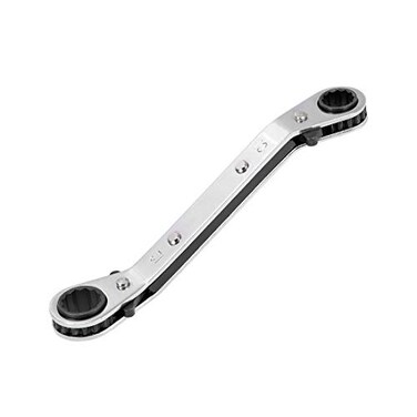 uxcell Reversible Ratcheting Wrench 10mm x 12mm Offset Double Box End CrV