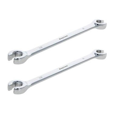 Utoolmart 2Pcs Flare Nut Wrench 8mm x 10mm Metric Double Open End Wrench