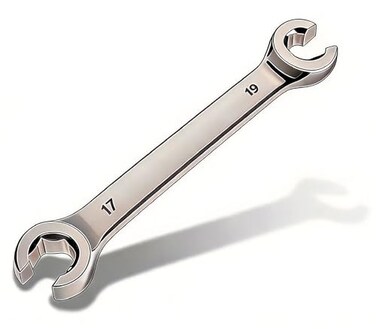 Utoolmart Flare Nut Wrench 17mm x 19mm Metric Double Open End 1Pcs