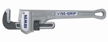 IRWIN VISEGRIP Tools Cast Aluminum Pipe Wrench 2Inch Jaw Capacity 12Inch 2074112
