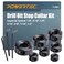 POWERTEC Drill Bit Stop Collar Set 7 Piece Set Adjustable Drill Bit Depth Stopper with Allen Wrench Bits Stop with Imperial System Size Markings 18 316 14 516 38 716 12 71491
