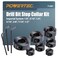 POWERTEC Drill Bit Stop Collar Set 7 Piece Set Adjustable Drill Bit Depth Stopper with Allen Wrench Bits Stop with Imperial System Size Markings 18 316 14 516 38 716 12 71491