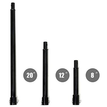 XtremepowerUS 3 Pieces Auger Extension Drill Bits 8 12 20 Length Extension Earth Ice Auger Extension Set Post Hole Digger Replacement Compatible to 34 Shaft Post Hole Digger Replacement