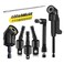 CIGOTU 17Pcs Tools Flexible Drill Bit ExtensionInclude 3Pcs Rotatable Socket Adapter 2Pcs Hex Shank 105 Right Angle Drill Attachment 10 Short Screwdriver Bits 90 Angled Bits Bendable Drill Bit Extensi
