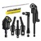 CIGOTU 17Pcs Tools Flexible Drill Bit ExtensionInclude 3Pcs Rotatable Socket Adapter 2Pcs Hex Shank 105 Right Angle Drill Attachment 10 Short Screwdriver Bits 90 Angled Bits Bendable Drill Bit Extensi