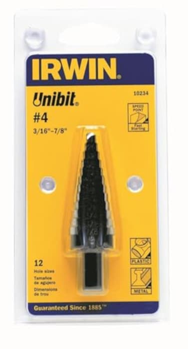 IRWIN Irwin Tools Step Drill Bit 316Inch to 78Inch 38Inch Shank 10234