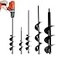 DEEGETEL Auger Drill Bit for Planting 4 Pack Garden Ground Earth Spiral 38 Hex Drive Drill Easy Bulb Post Hole Digger Flowers Metal Bedding Digging Plant Rapid Planter Tool