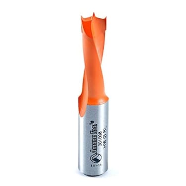 Amana Tool 301008 Carbide Tipped Brad Point Boring Bit Dowel Drill Bits 8mm Dia x 57mm Long x 10mm Left Hand