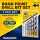 Fisch Premium Brad Point Drill Bit Set HighAccuracy Woodworking Bits with Beveled Edges for Smooth TearFree Holes Ideal for Pros DIY Made in Austria 7 Pcs Set Inc 18 to 12
