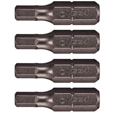 VEGA Industries VEGA 532 HEX Tamper Proof 1 Inch Security Bits Professional Grade Inch Hex Shank HEX 532 Security Bits 125HT1064A4 Pack of 4
