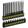 InPower 24 PCS Security Bit Set S2 Steel Tamper Proof Star Bits Set 1 and 3 Long Drill Bit with Bit Holder T5 T40 Includes T20 and T25 Torx Bit