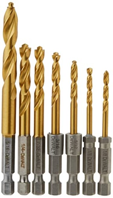 DEWALT Drill Bit Set Impact Ready Titanium Nitride Coated 7Piece DD5157