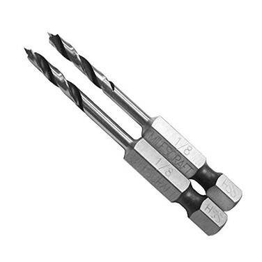 Milescraft 2302 18Inch Brad Point Stubby Bits for Wood Drilling