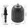 Biaungdo 38 Keyless Drill Chuck Adapter 0810mm 14Inch Hex Shank Drill Chuck Adapter Quick Connect Impact Driver Conversion Tool 3824UNF Mount