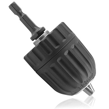 Biaungdo 38 Keyless Drill Chuck Adapter 0810mm 14Inch Hex Shank Drill Chuck Adapter Quick Connect Impact Driver Conversion Tool 3824UNF Mount