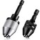 Honoson Keyless Drill Chuck Bit 14 Inch Hex Shank Keyless Drill Chuck Fast Change Converter Extension Screwdriver Adapter in 0365 Mm 0336 mm for Tool Attachment2 Pieces